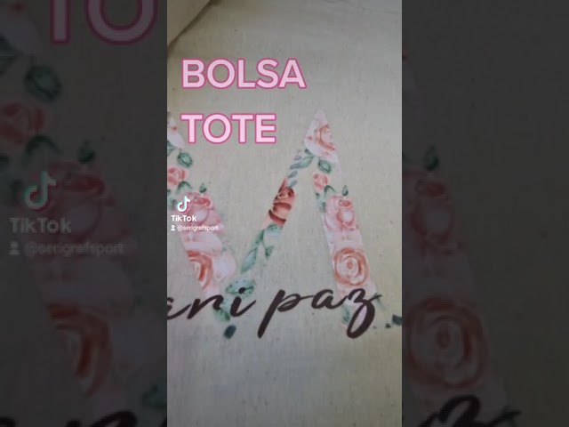 Vídeo relacionado con Bolsa de Algodón Personalizable · Impresión serigrafía DTG · A todo color · Tote Bag con tu logo, dibujo, frase o foto preferida (38cm x 42cm, Magenta)