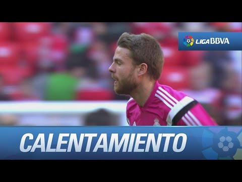 Calentamiento del Real Madrid