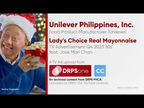 Lady's Choice Real Mayonnaise TV Ad Q4 2023 30s with Jose Mari Chan (Philippines) [CC]
