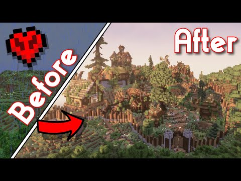 Insane Hardcore Minecraft Village Build!