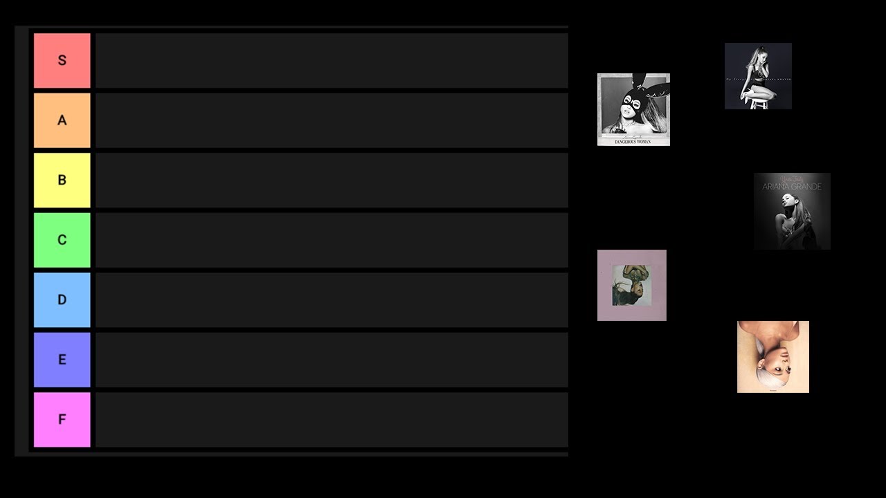 Ariana Grande Album Tier List