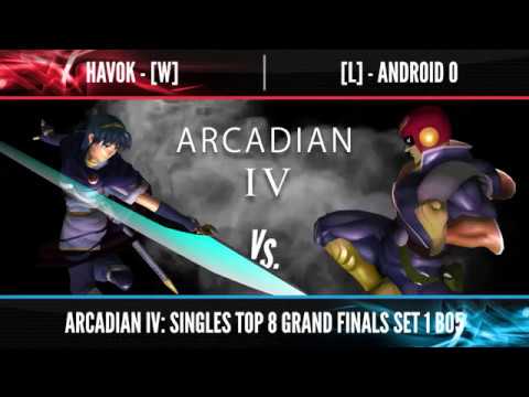 Arcadian 4 - Havok (Marth) vs. Android 0 (Falcon) - SSBM Top 8 Grand Finals - Smash Melee