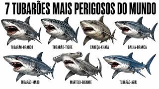 7 Tubarões mais Perigosos do Mundo Explicados em 11 Minutos !
