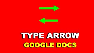 How to type an Arrow in Google Docs on Mac