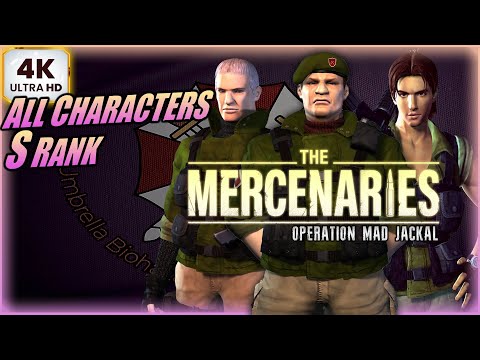 RESIDENT EVIL 3:Nemesis "The Mercenaries Operation Mad Jackal" ALL CHARACTERS (S RANK) 4K/60FPS
