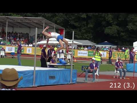 Danil Lysenko High jump Boys Final EYOF Utrecht 2013 Jumps 212 cm