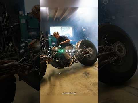He built a bike using truck tires.