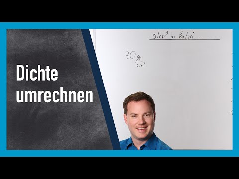Dichte umrechnen: g/cm3 in kg/m3