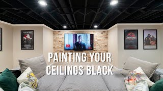 How to Paint an Exposed Ceiling | Basement Renovation