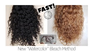 New Bleach "Watecolor" Method To Dye Your Wigs Fast and Even From Black To Blonde
