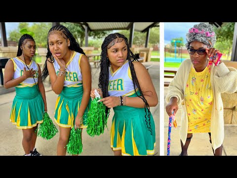 Old Lady BOTHERS Cheerleaders AT A PARK, What Happens Next Is Shocking