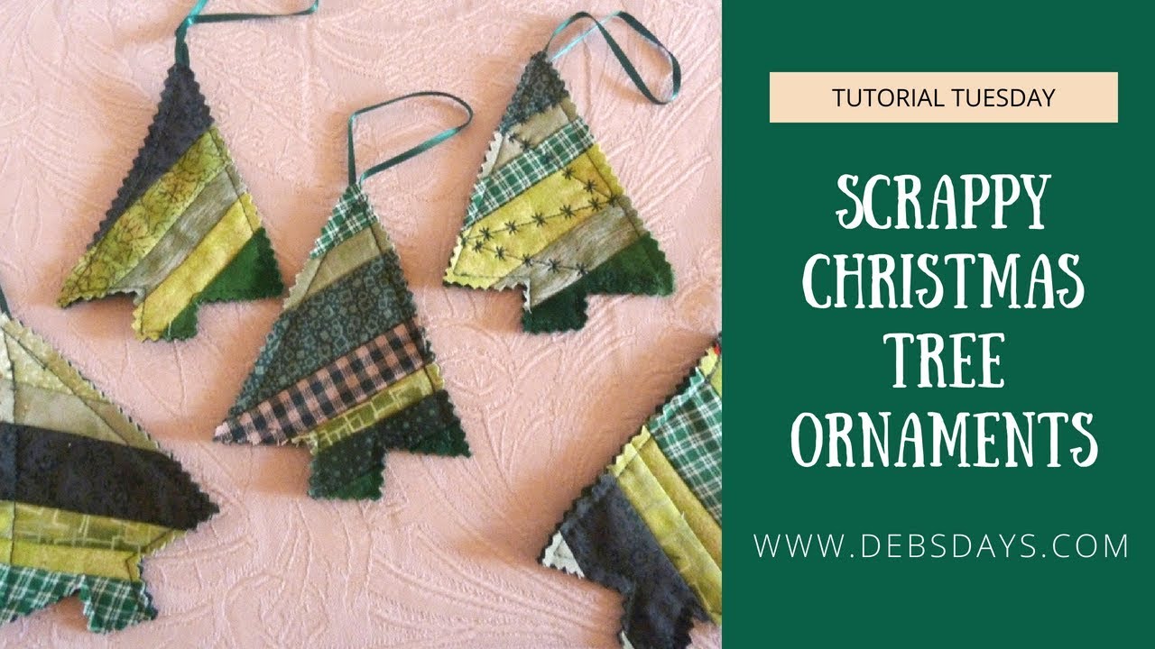 Learn How to Sew Scrappy Christmas Tree Ornaments from Fabric Scraps - DIY Project