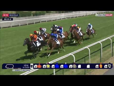 10 juillet 2022, Deauville : Tenebrism en pleine lumière dans le Haras d'Etreham Prix Jean Prat (G1)