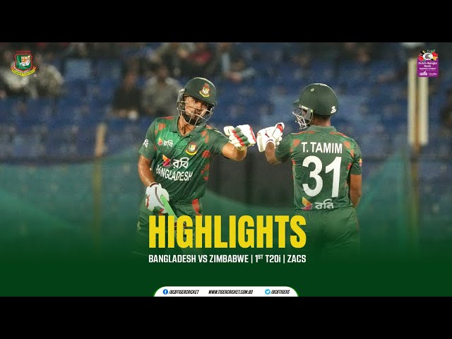 Highlights | 1st T20i | Dutch-Bangla Bank Bangladesh vs Zimbabwe T20i Series 2024