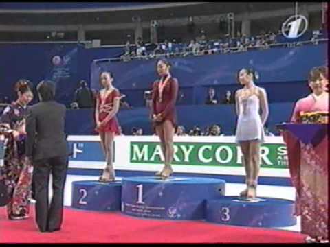 YUNA KIM 2007 world championships medal ceremony