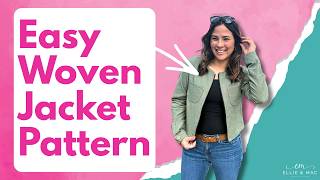 Sew the Harper Everyday Jacket with this Easy Sewing Tutorial - Zip Front Jacket with Pockets