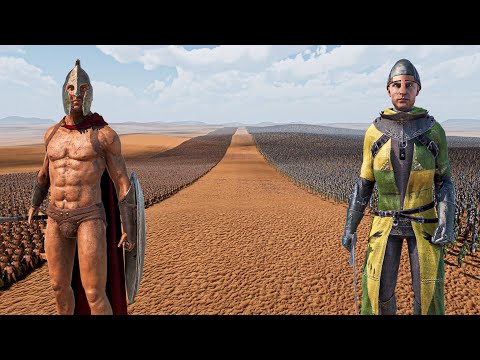 100.000 SPARTANS vs 500.000 FOOTMEN - Ultimate Epic Battle Simulator 2 UEBS 2
