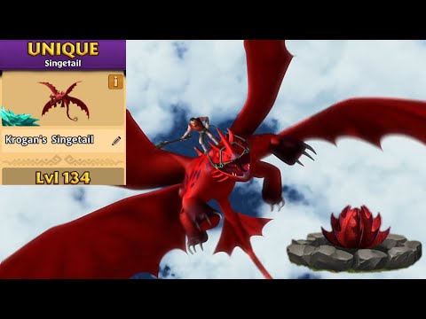 Krogan's Singetail Max Level 134 Titan Mode - Unique Singetail - Dragons:Rise of Berk