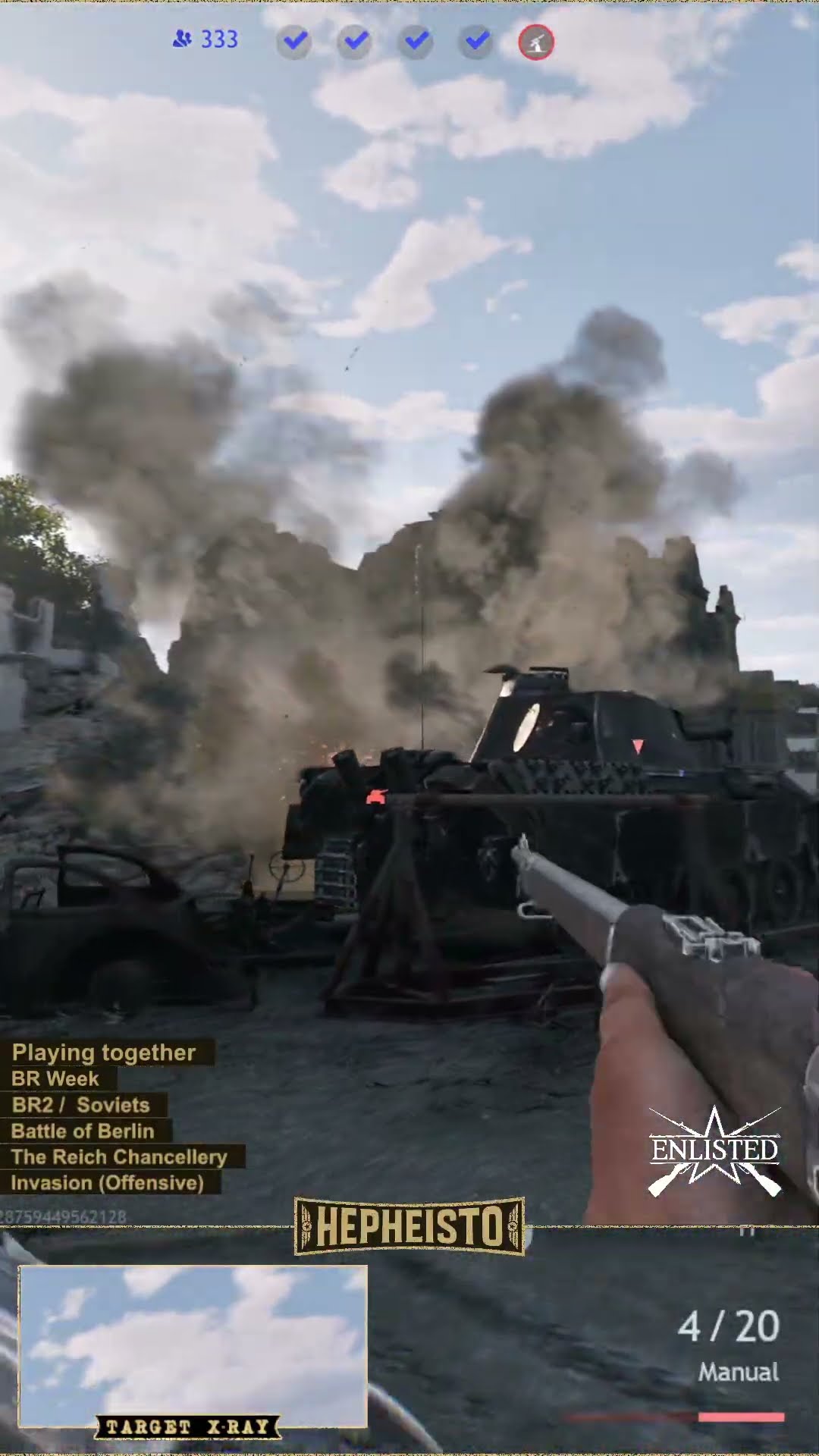 Radio Operator eliminates Panzer IV F2 with Explosion Pack