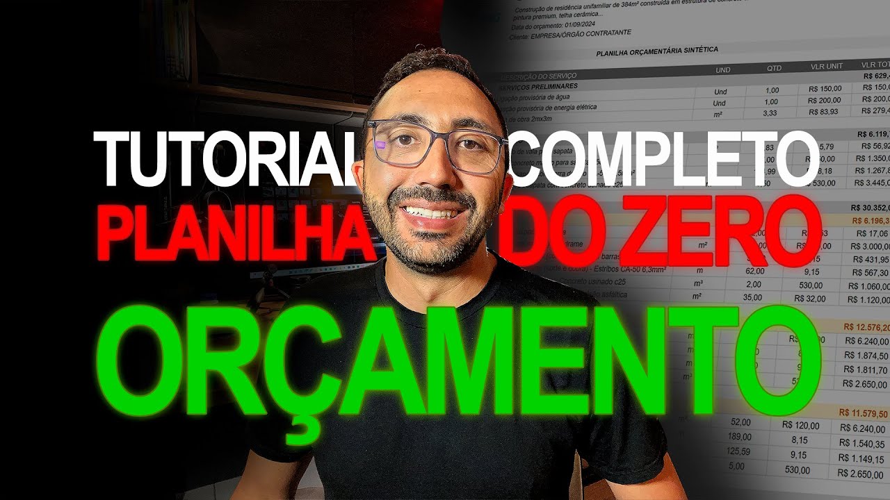 TUTORIAL: Planilha de orçamento de obras do zero (passo a passo)