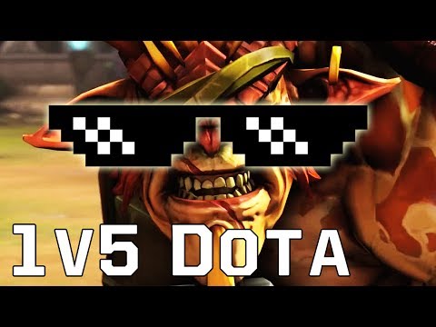 Bristleback IMBA 1v5 Dota - Osfrog Please !! [HOW NOT TO GANK]