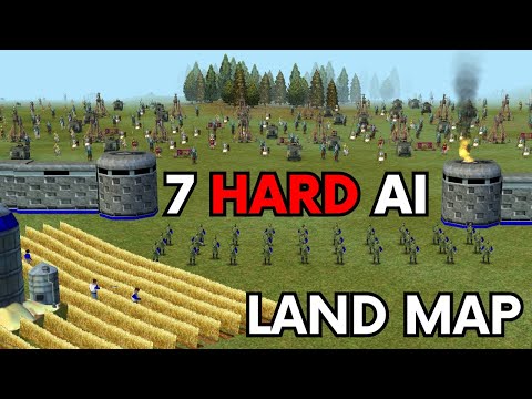 EMPIRE EARTH: 1 VS 7 HARD AI | LAND MAP | PREHISTORIC TO NANO