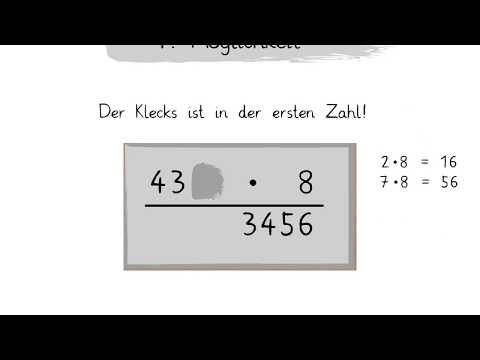 Klecksaufgaben beim schriftlichen Multiplizieren