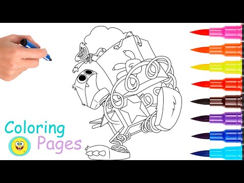 BOXY BOO Project Playtime Coloring Pages / Poppy Playtime / Draw