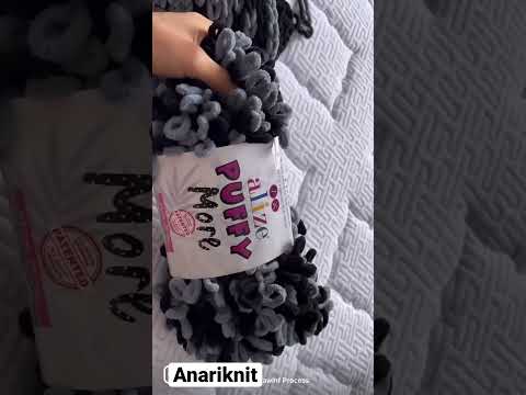 Knitted scarf from Alize Puffy More.