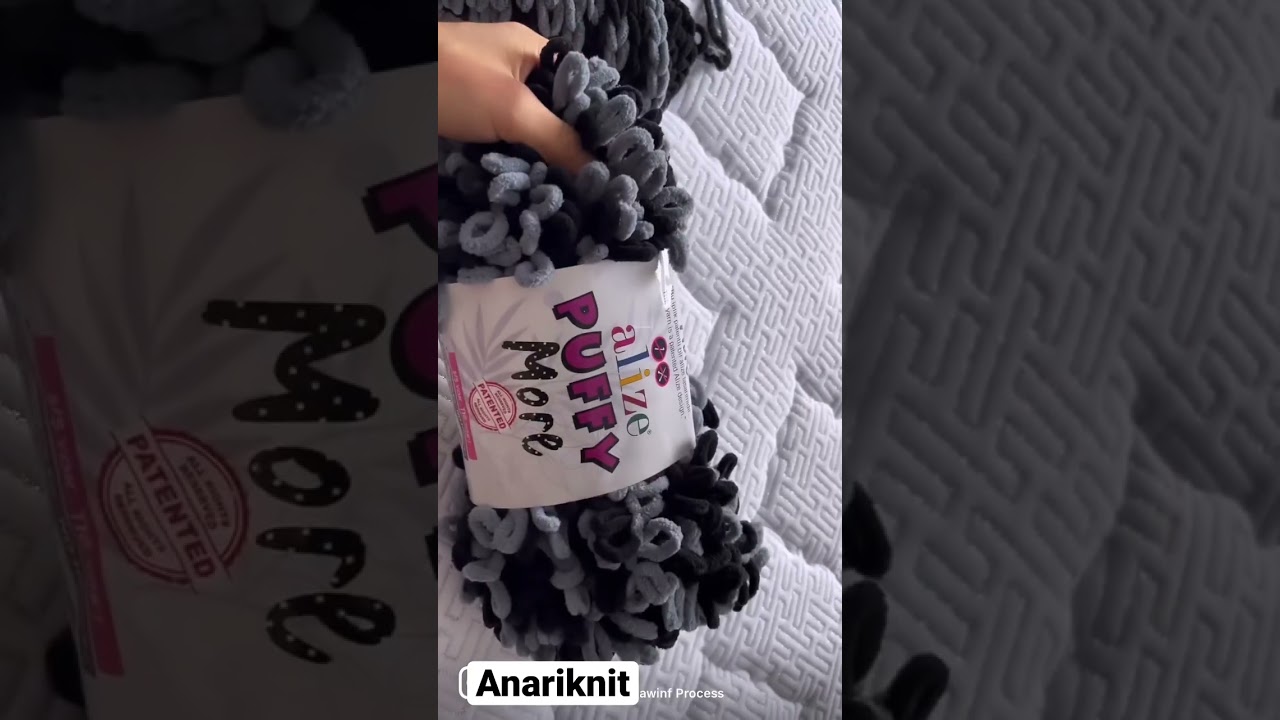 Knitted scarf from Alize Puffy More.