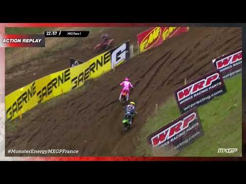 Vialle vs Laengenfelder vs Horgmo | MX2 Race 1 | Monster Energy MXGP of France 2022 #MXGP #Motocross
