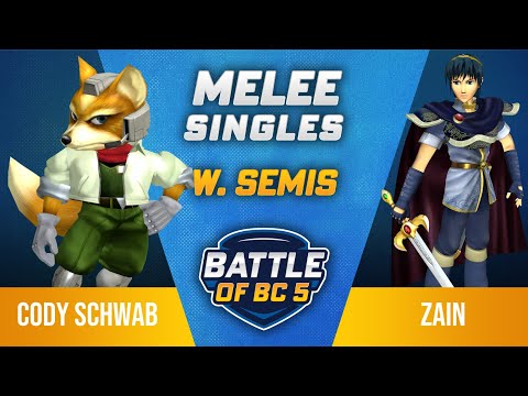 Cody Schwab (Fox) vs Zain (Marth) - Melee Singles Winners Semi-Final - Battle of BC 5
