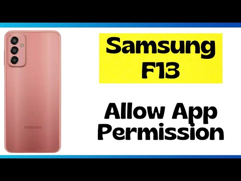 Samsung Allow App Permission | How To Find App Permissions In Samsung f13 #F13