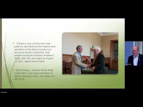 Dr Alastair Wilson 'The significance of Andrew F Walls'