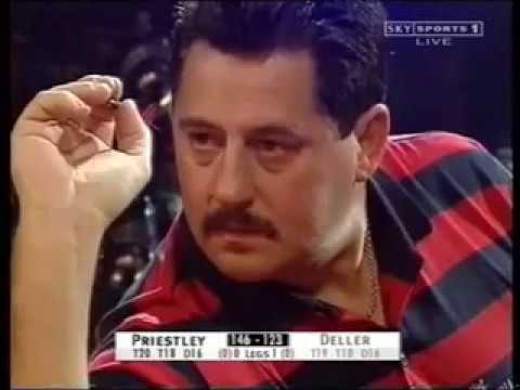 Keith Deller v Dennis Priestley -Rd 1- 2001 World Darts Championships Part 1/6