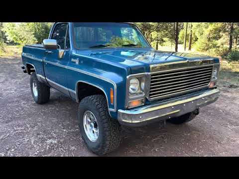 1979 Chevy k10 4x4 squarebody Blueprint 400 6.6L walk around 0-60 dynomax vibrant exhaust