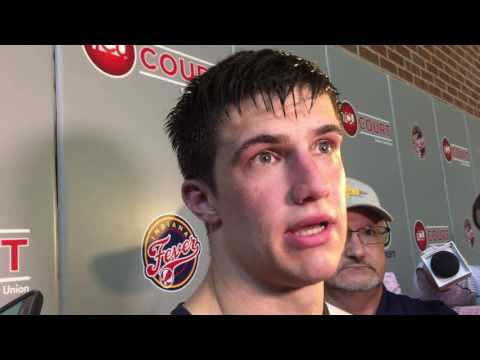 Kellen Dunham after working out for the Pacers