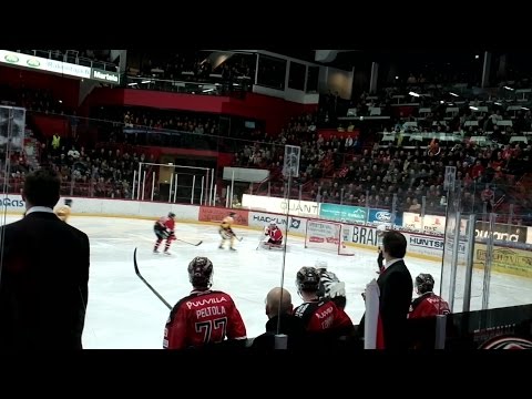 Ässät-Lukko 10.12.2016. Andreas Bernard nollaa saarelan läpiajon - Gamesaver!
