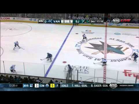 Tomas Hertl goal 5-0 Vancouver Canucks vs SJ Sharks 9/24/13 NHL Hockey