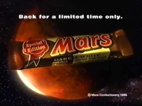 Mars Dark & White Limited Edition bar  90s Ad
