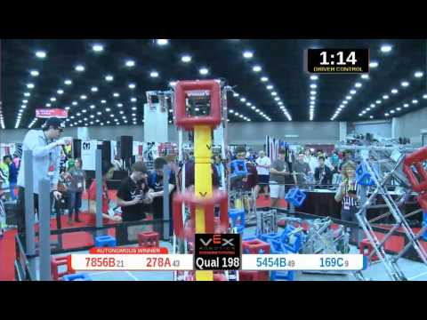 2015 VRC Engr Q198 - 7856B 278A vs 5454B 169C - 80 to 55 - VEX Worlds 2015 - Engineering Division