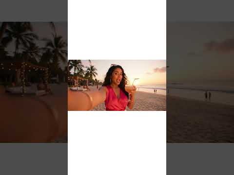 Golden Hour Goddess ✨ AI Sushmita Sen’s Hot Sunset Look on a Bali Beach 🌴🌅 #Shorts