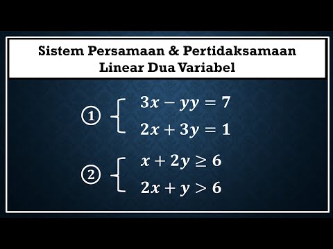 Sistem persamaan dan pertidaksamaan linear dua variabel