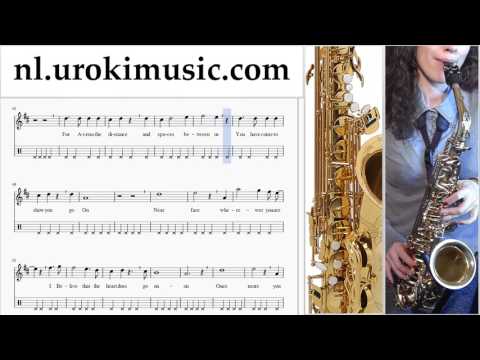 Saxofoon Leren Spelen (Alt) Celine Dion - Titanic - My Heart Will Go On Tablatura Deel#2 um-b799