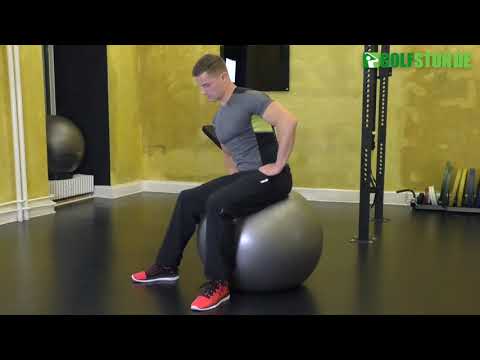 Die Hüfte für den Golfschwung aktivieren mit dem Gymnastikball (Golf-Fitness)