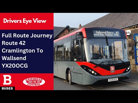 DEV: FULL ROUTE JOURNEY | Nexus Bus Route 42 - Cramlington To Wallsend | YX20OCG