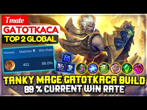 Tanky Mage Gatotkaca Build, 89% Current Win Rate [ Top 2 Global Gatotkaca ] Tmate - Mobile Legends