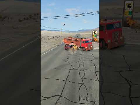 Realistic Highway Car Crashes #252 #shorts #beamngdrive