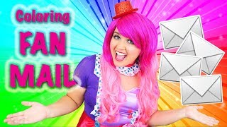 My Biggest Fan Mail Haul EVER! Coloring Fan Art and More! Prismacolor Pencils | KiMMi THE CLOWN