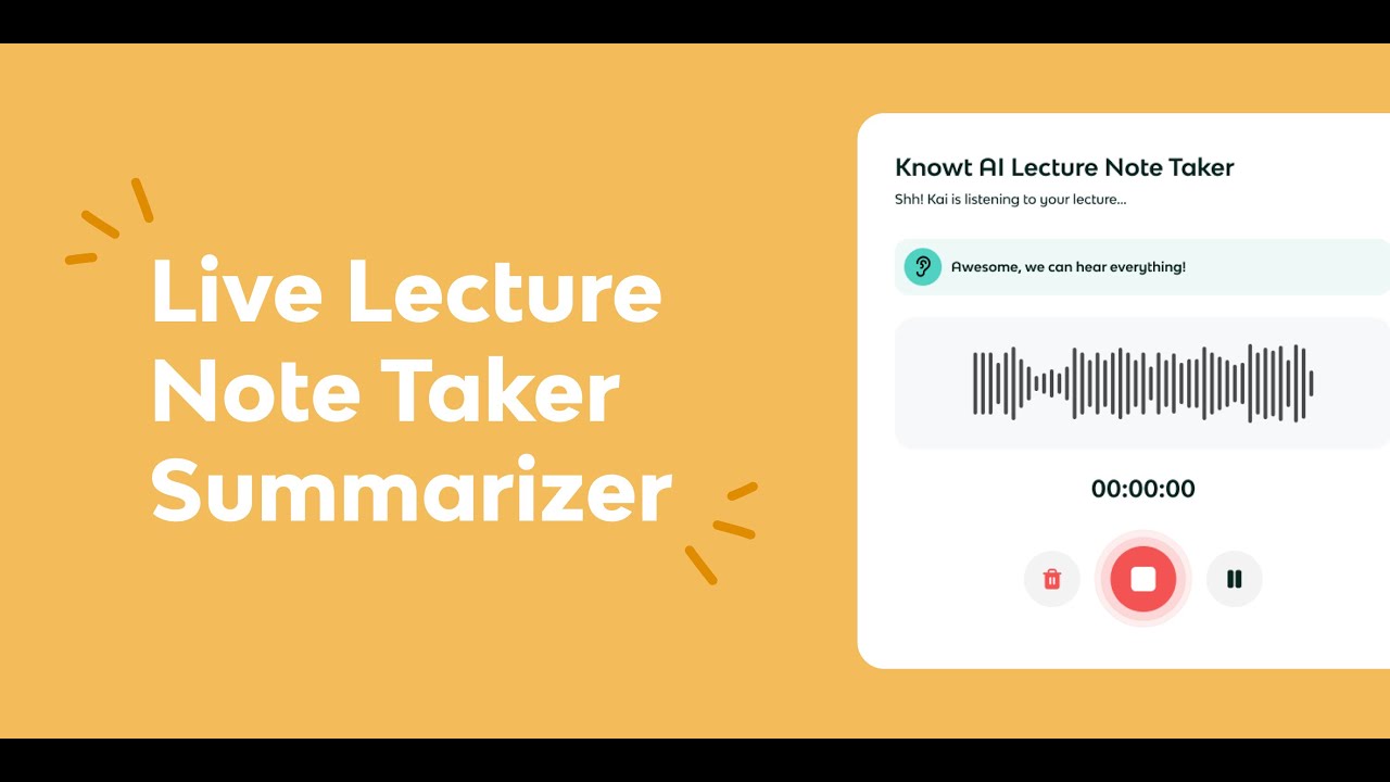 AI Tools: Using the Live Lecture Note Taker Summarizer in Knowt video thumbnail
